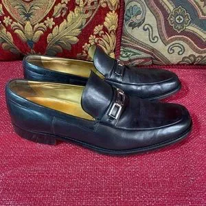BALLY Birocco of Switzerland Sz 11.5 D Black Leather Loafers - Swiss Mad… BALLY Patent Leather Loafers, 80s Genuine Leather Black  main image 4
